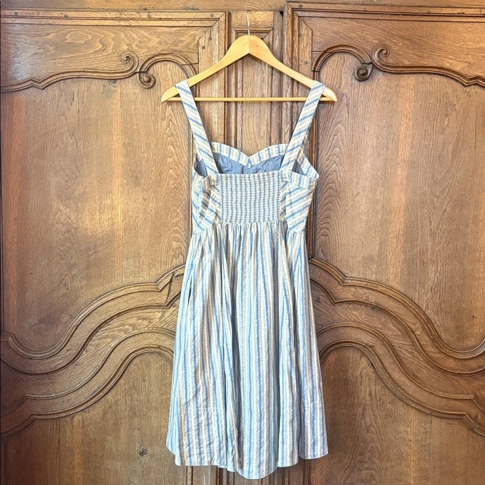 Free People Blue and White Striped Mini Dress
